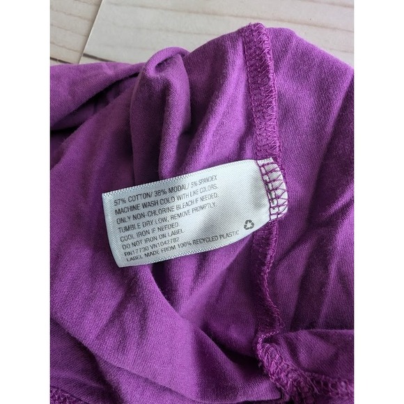Ava‎ Plus Size 2X Womens Purple Short Sleeve Casual Top - Picture 7 of 8